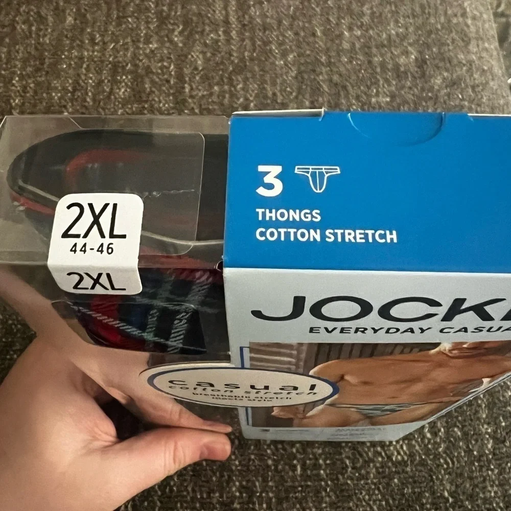 NWT Jockey Casual Cotton Stretch Thong - 3 Pack